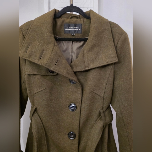 La Nouvelle Renaissance Olive Green Coat - Picture 2 of 8